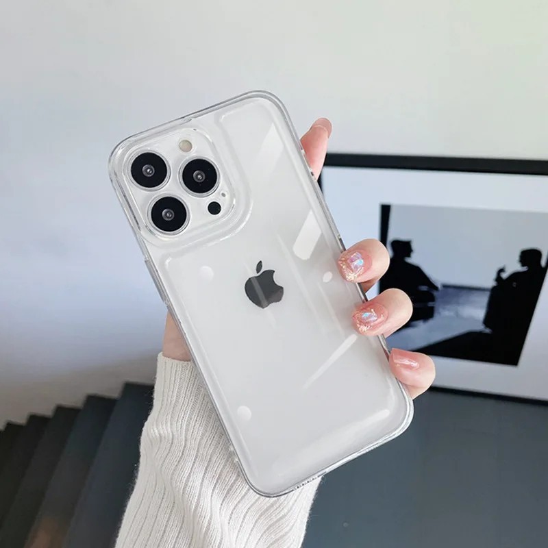 Shockproof Clear Silicone Case For iPhone 13 14 15 16 17 Pro Max Plus Back Cover gallery