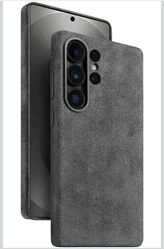 MOHDAHL Alcantara Suede Case for Samsung Galaxy S26 Ultra MagSafe Gray Cover