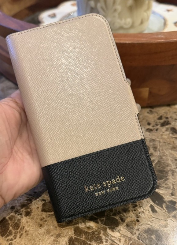 EXCELLENT COND-Kate Spade Magnetic Folio Case Wrap Colorblock Iphone 13 ProMax