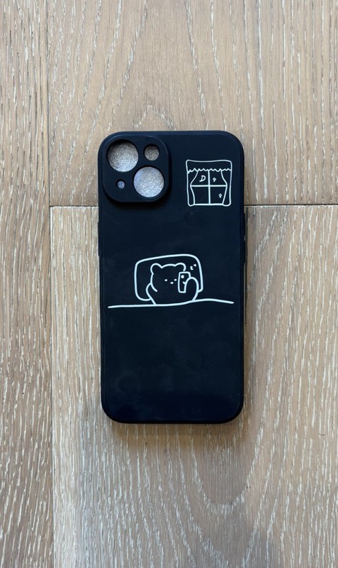 iPhone 14 Soft Case Cute Bear Design
