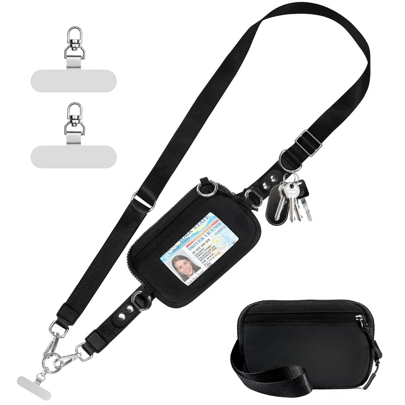 Clip and Go Strap for Phone with Wallet Crossbody Phone Lanyard Adjustable an…