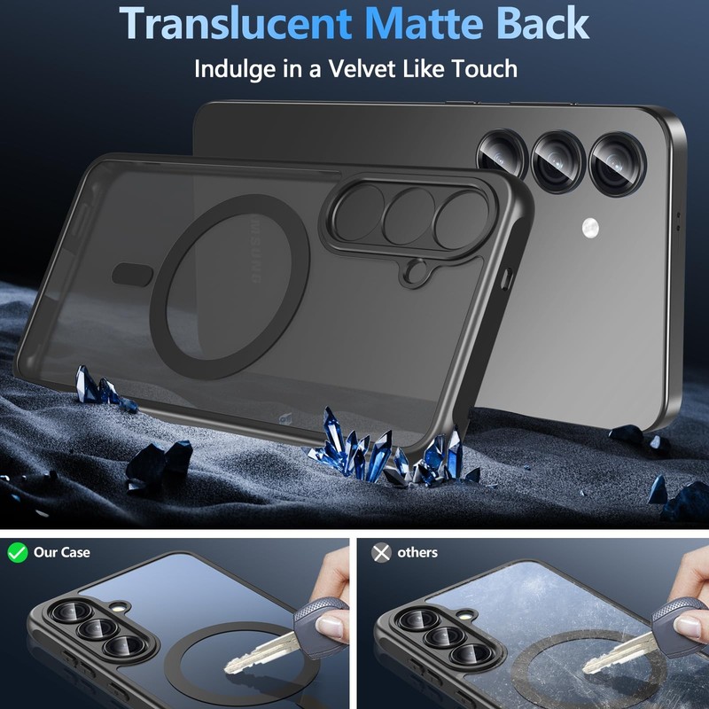 BESINPO for Samsung Galaxy S25 FE Case, Magnetic Wireless Charging Supported ... gallery