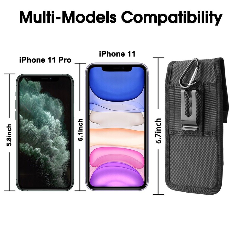1/2 PACK Vertical Cell Phone Holster Pouch Wallet Case With Belt Clip For iPhone gallery