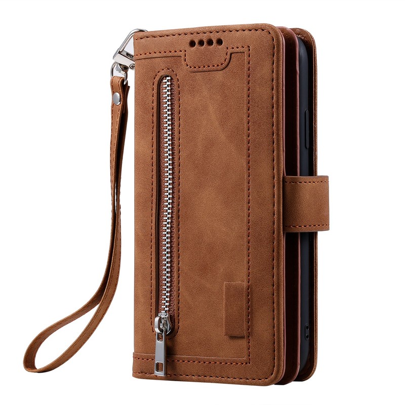 For Google Pixel 10 Pro XL 10A 9 8 Pro Zipper PU Leather Wallet Flip Case+Strap gallery