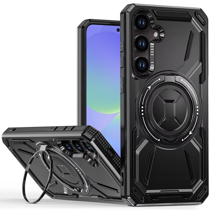 For Samsung Galaxy A36 A56 5G Case Magnetic Ring Protective 360 Rotatable Stand