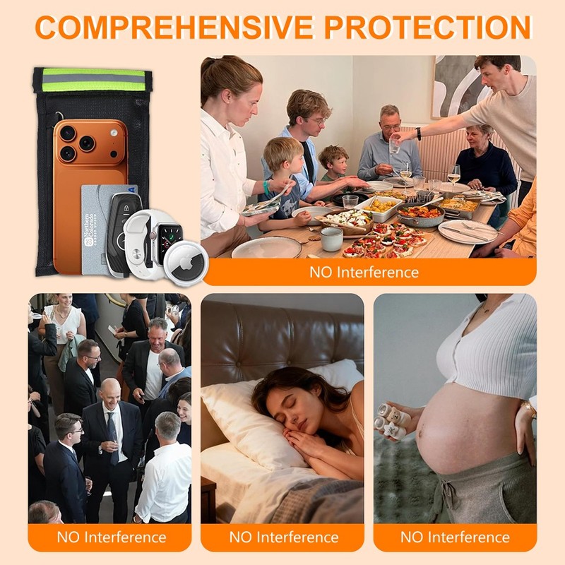 Faraday Bag Cell Phone Signal Blocking Shielding Pouch Anti-Tracking Case Cover gallery