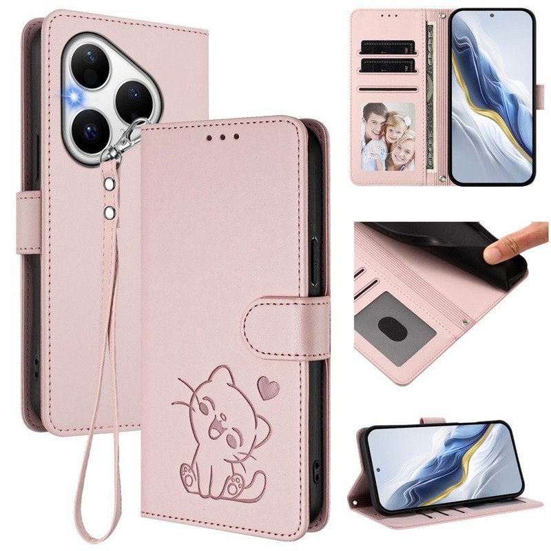 Leather Love Cat Wallet Phone Case For Motorola G35 G 5G G35 E14 G57 G34 Edge 70