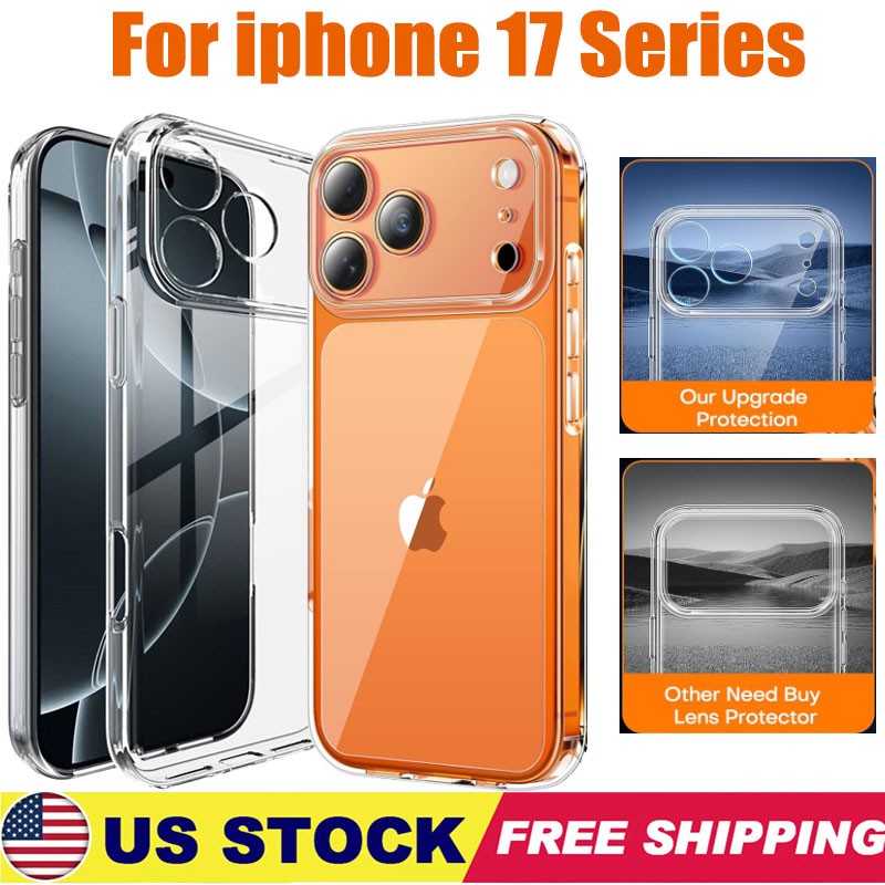Case For iPhone 17 Pro /17 Pro Max /17 Air Ultra-Thin Soft TPU Clear Phone Cover gallery