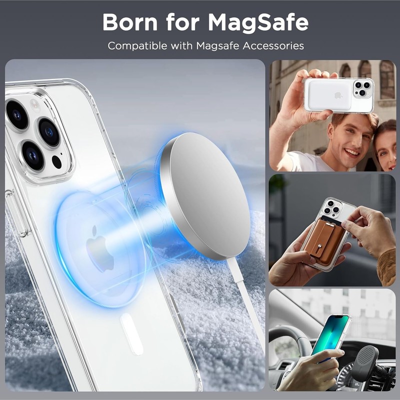 Clear Magnetic Shockproof Case with Mag-Safe Wireless Charging For iPhone 13mini gallery