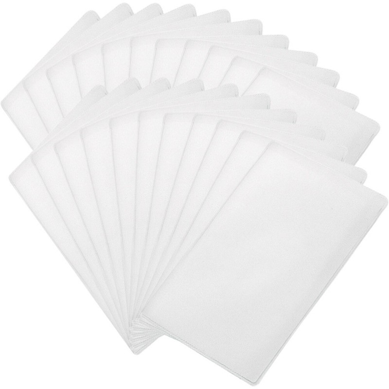 100Pcs Business Card Sleeves Id Holder Cover Student Protective Case Set