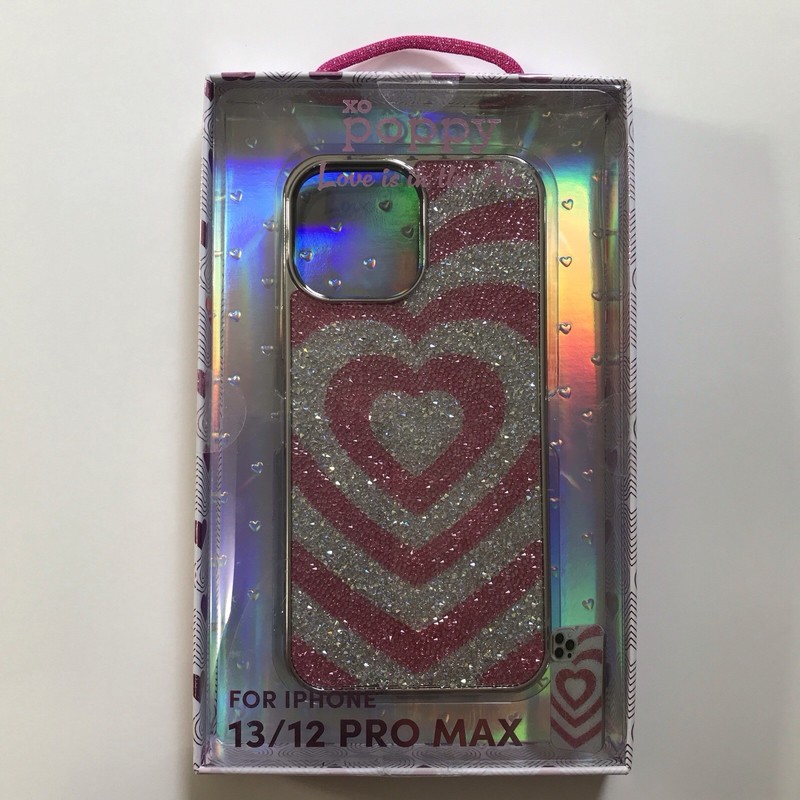 XO POPPY iPhone 13/12 Pro Max Love Is In The Air Radiating Bling Hearts Case