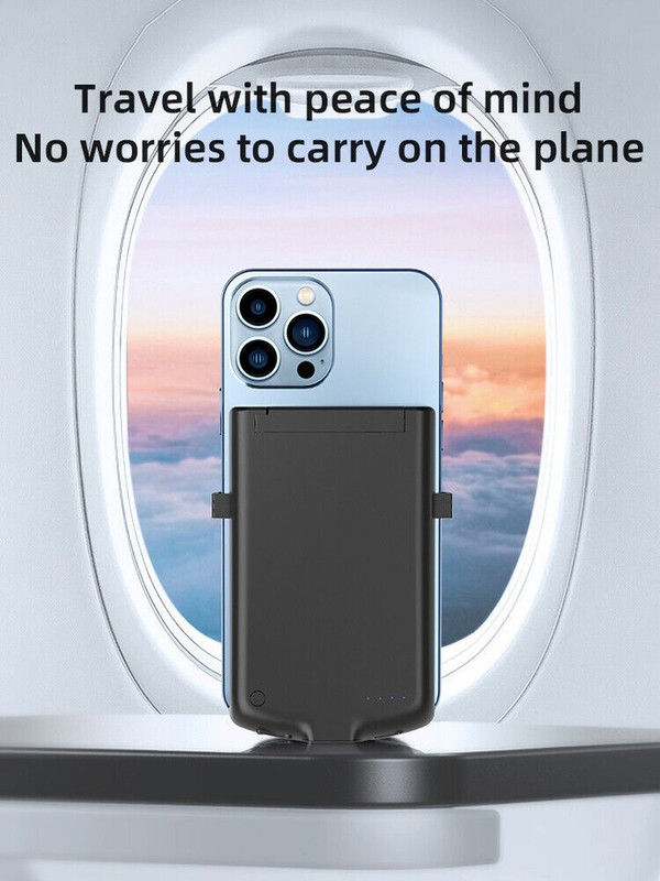 10000mAh Power Bank Pack Battery Charger Case Cover For iPhone 14 13 12 Android gallery