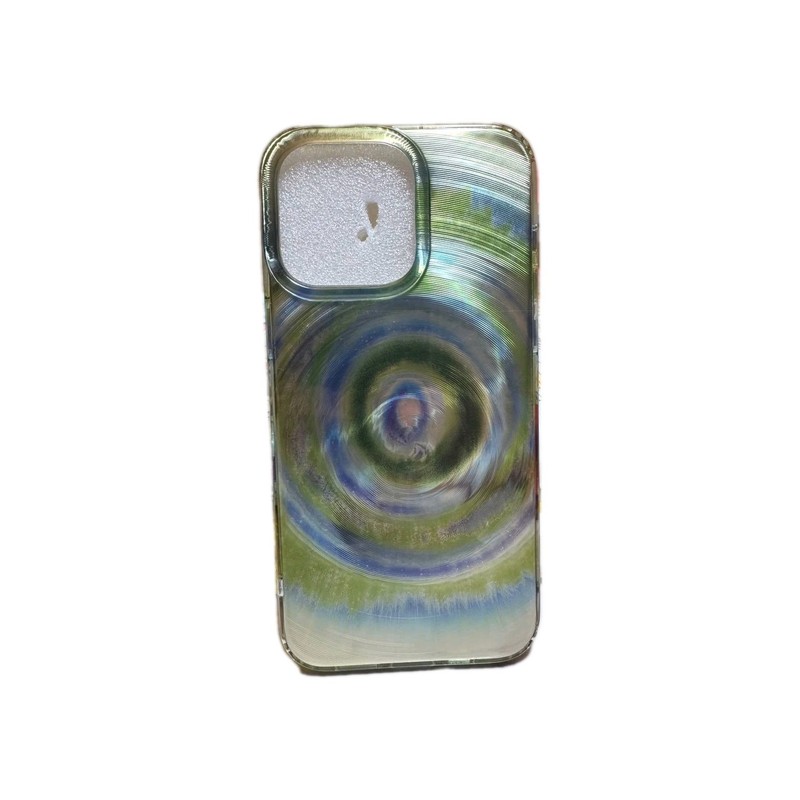 Multicolor Clear Patterned Rigid Plastic Fitted Case/Skin for iPhone 15 Pro Max