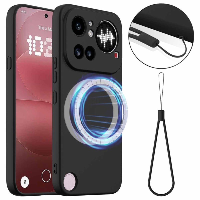 For Nothing Phone (4a) Pro, Skin Touch Feel Liquid Silicone Magnetic Cover Case