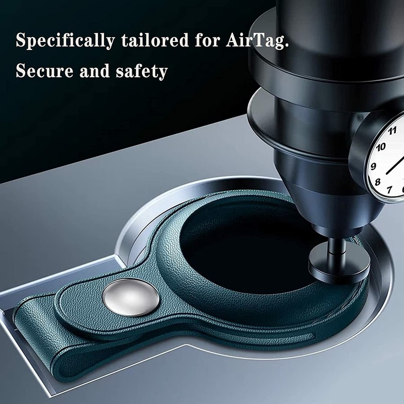 Leather Case Cover for AirTag Pet Location Tracker Sleeve Shell Skins Keychain gallery
