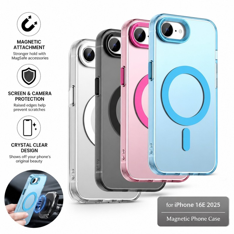 Full Protection Kit Magnetic Case + 5 Screen Protectors + Camera Lens For iPhone gallery