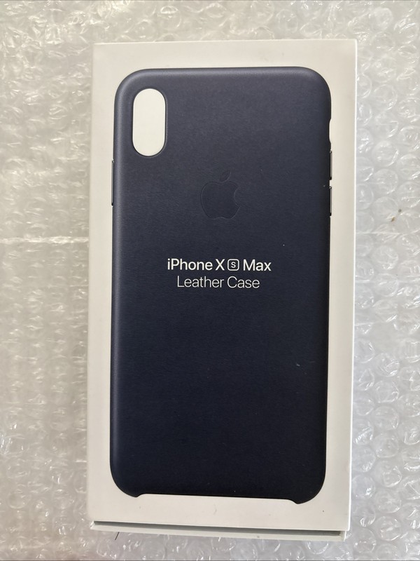 Genuine Original Apple Leather Case Cover For iPhone XS Max – Midnight Blue