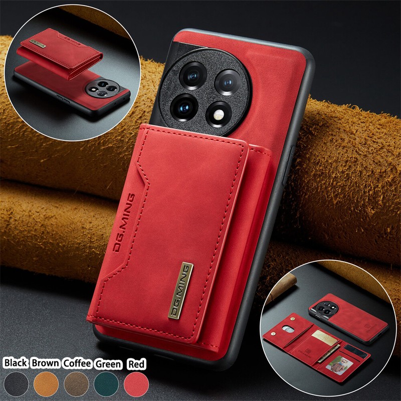 For OnePlus 11 10 Pro Nord2 9RT 9 Fashion Leather Wallet Case Magnetic TPU Cover