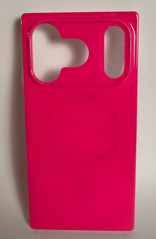 Flaunt Square MagSafe Case iPhone 17 Pro Neon Pink Drop Protection