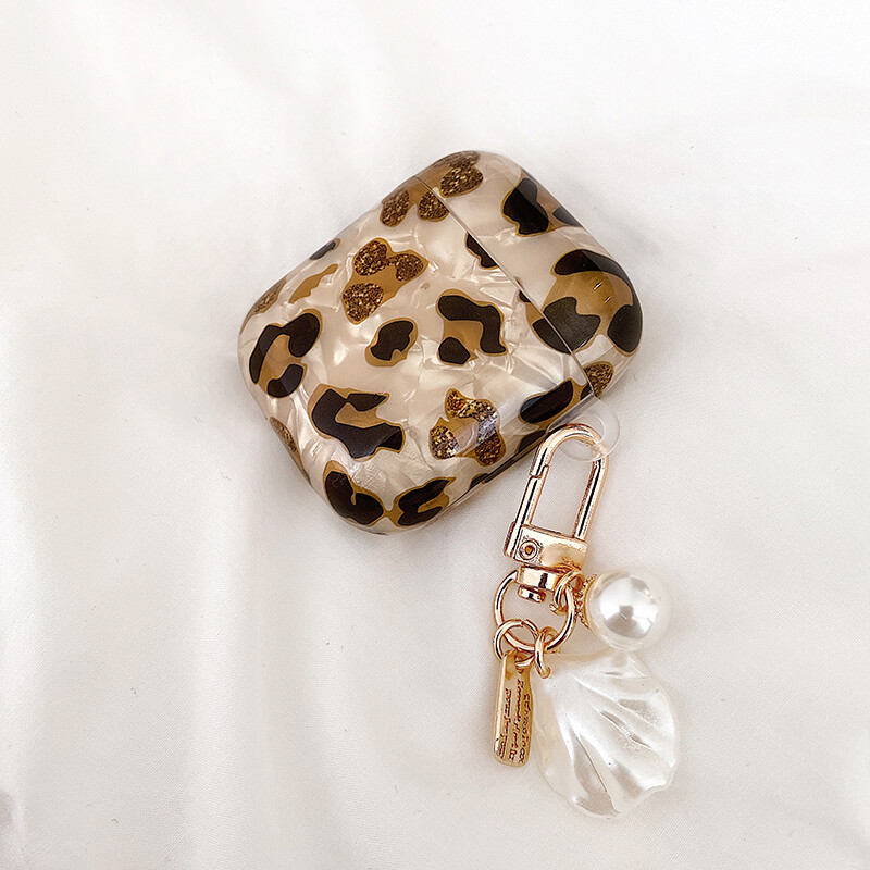 For Apple AirPods Pro 3/Pro 2/4th Case Cute Shell Glitter Cover Pearl Keychain gallery
