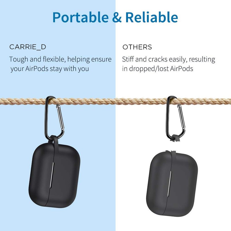 Silicone Case Cover with Keychain Protective Skin for Apple AirPods Pro Gen gallery