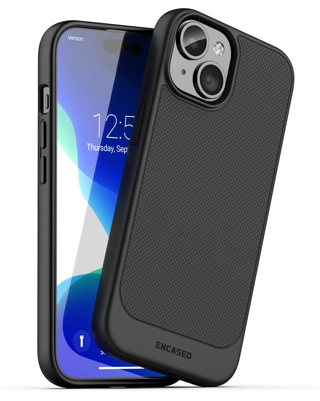 iPhone 15 Phone Case, Ultra Slim Grip Case (Black)