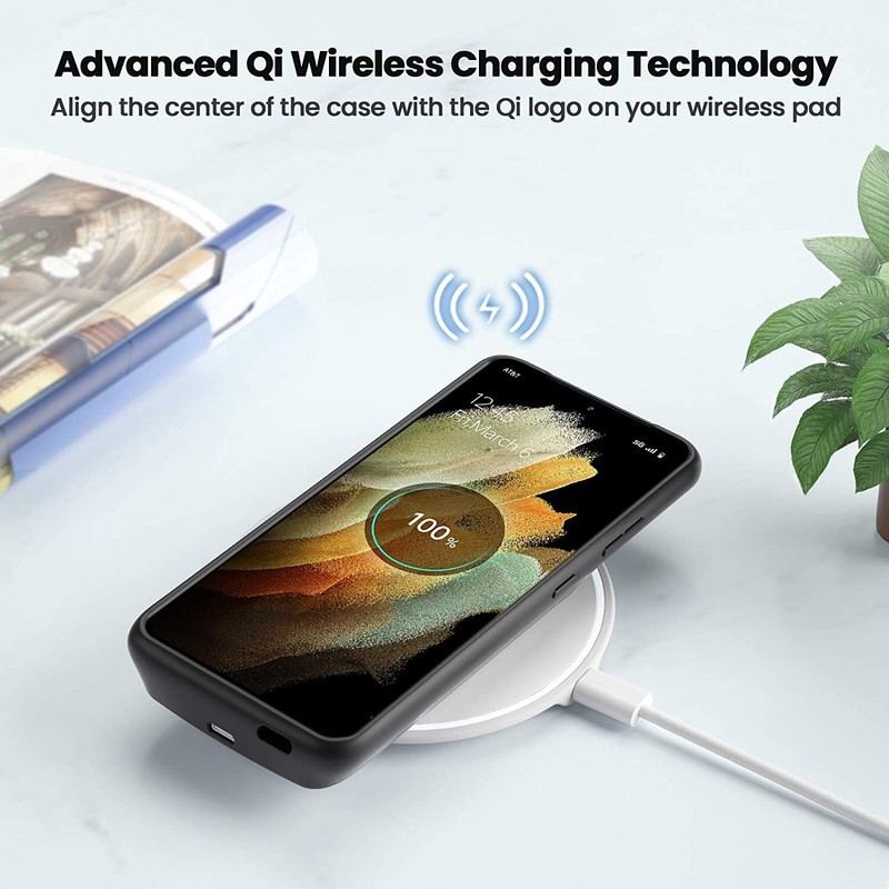 Wireless Battery Case For Galaxy S21 S22 S23 S24 Ultra Power Bank Charging Cove gallery