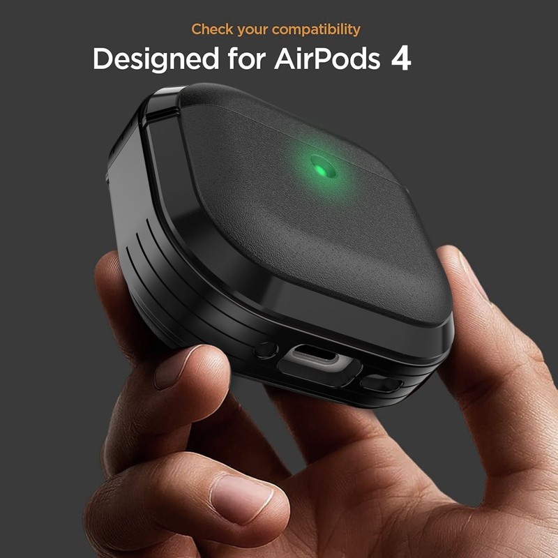 For AirPods 4 Case Rugged Shockproof Heavy Duty Hybrid Full Cover/Keychain Clip gallery