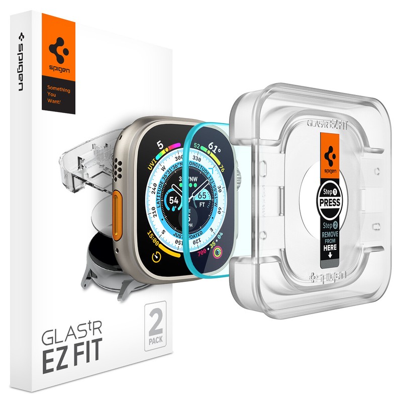 Apple Watch Ultra (49mm) Screen Protector | Spigen [EZFIT GLAStR] Tempered Glass