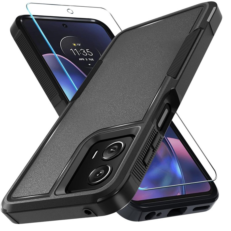 For Motorola Moto G Play 2024 Case Phone Cover Shockproof + Tempered Glass gallery