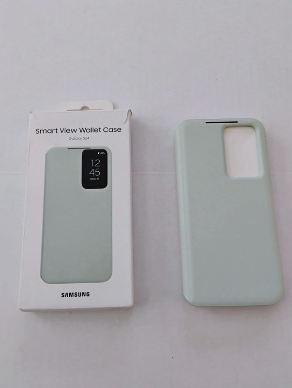 Samsung S-View Wallet Case Mint Plastic Plain Design for Galaxy S23 FE gallery