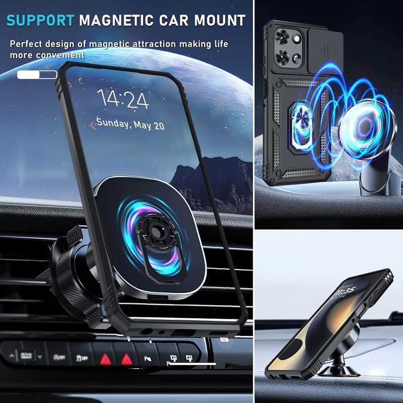 Durable Moto G Power 5G 2025 Phone Case With Kickstand And Free Screen Protector gallery