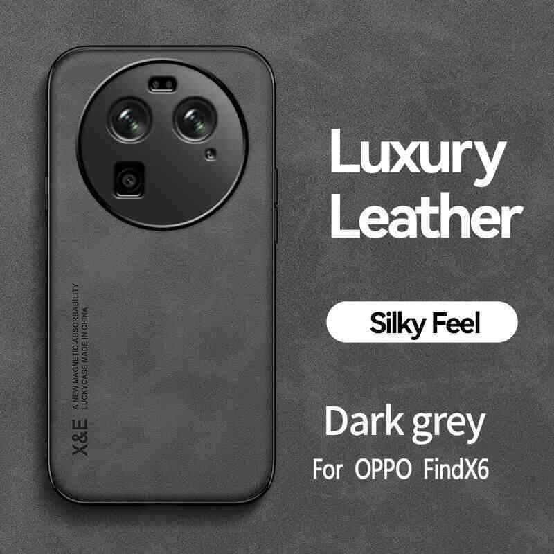 For OPPO Find X6 Pro Retro Vintage Shockproof Business Soft Magnetic Case Cover