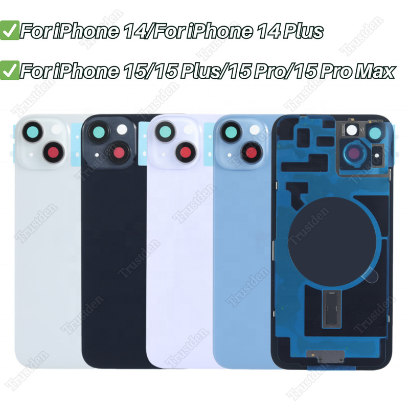 Replacement Rear Back Glass Big Hole For iPhone 14 15 Plus 15 Pro Max Cover Lot