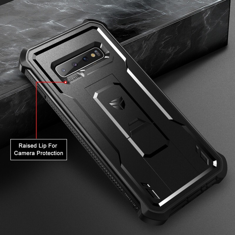 Dexnor Full Body Shockproof Case for Samsung Galaxy S10 Built-in Kickstand gallery