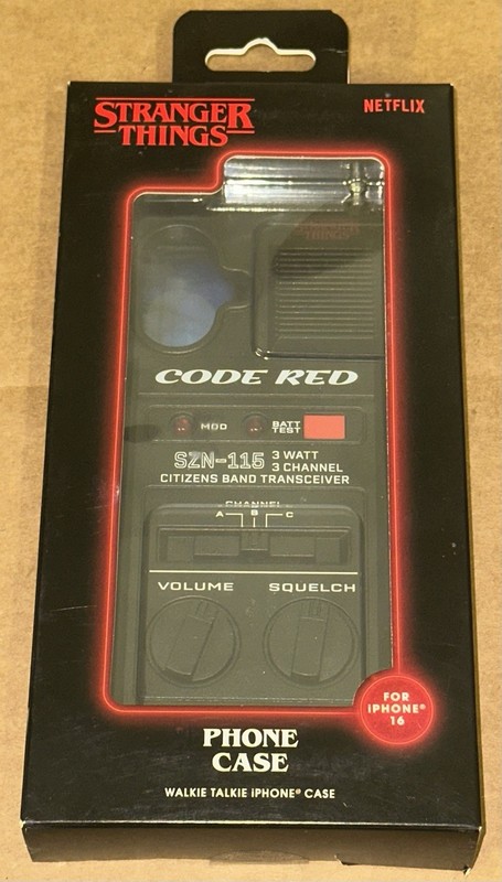 Stranger Things Code Red Walkie Talkie Phone Case For iPhone 16 Sealed NEW
