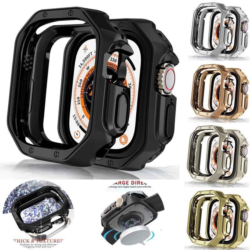 Plating Soft TPU Matte Armor Hard Case For Apple iWatch 38/40/41/42/44/45/49mm