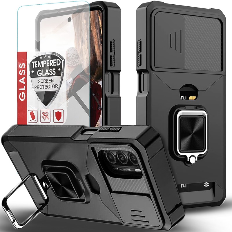For Motorola Moto G Stylus 5G 2023 Phone Case Cover Shockproof + Tempered Glass gallery