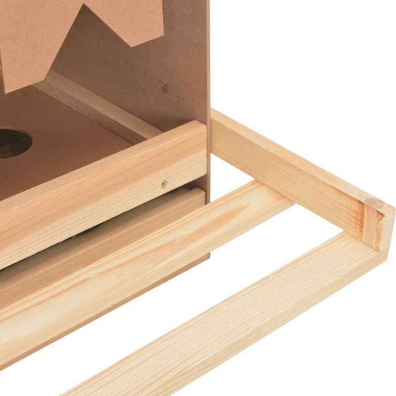 NNEVL Chicken Laying Nest 4 Compartments 106x40x45 cm Solid Pine Wood gallery