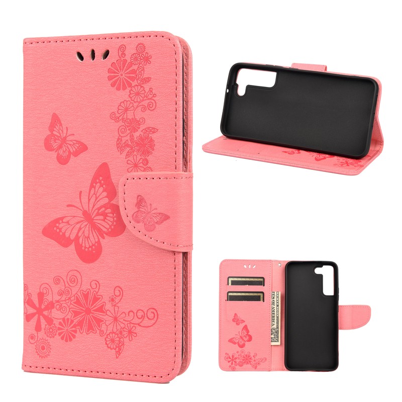 Butterfly Leather Flip Wallet Phone Case For Samsung S24/S23/S22/S21/S20/S10/S9