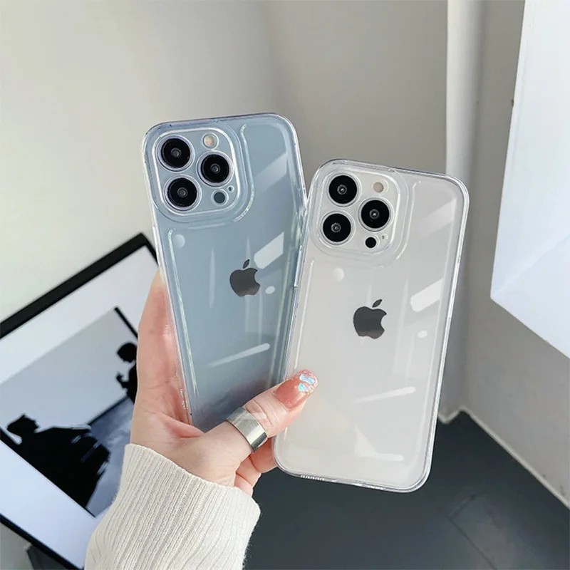 Shockproof Clear Silicone Case For iPhone 13 14 15 16 17 Pro Max Plus Back Cover gallery
