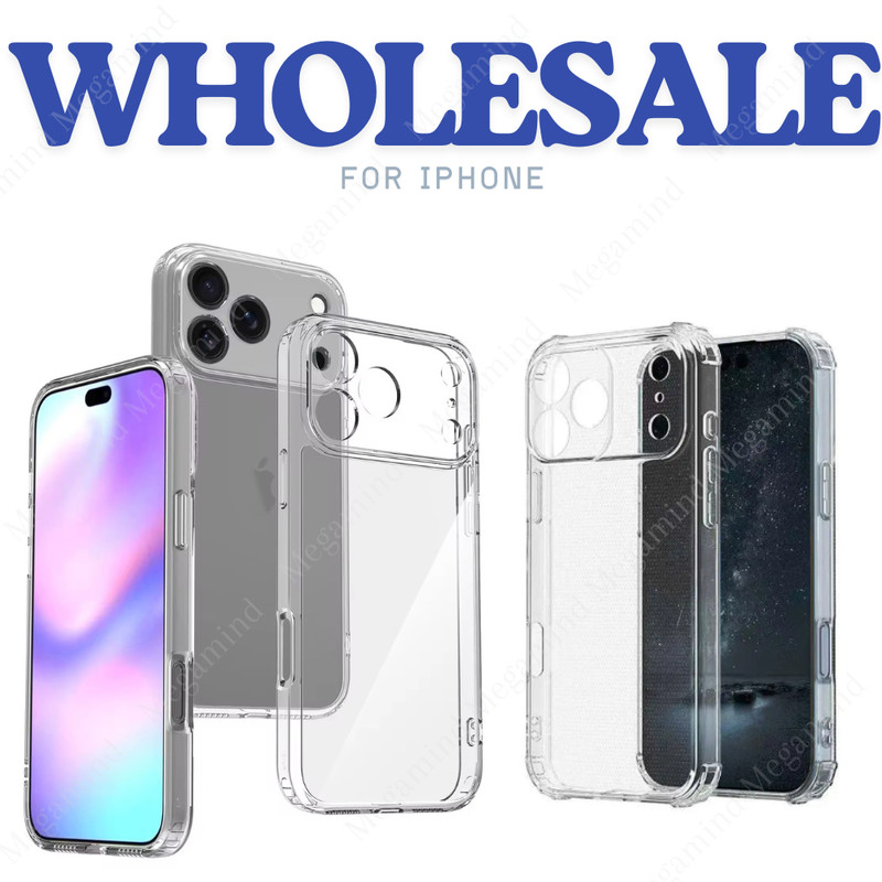 For iPhone 17 16 15 14 13 12 11 XR Lot Soft Silicone Clear Cover Shockproof Case