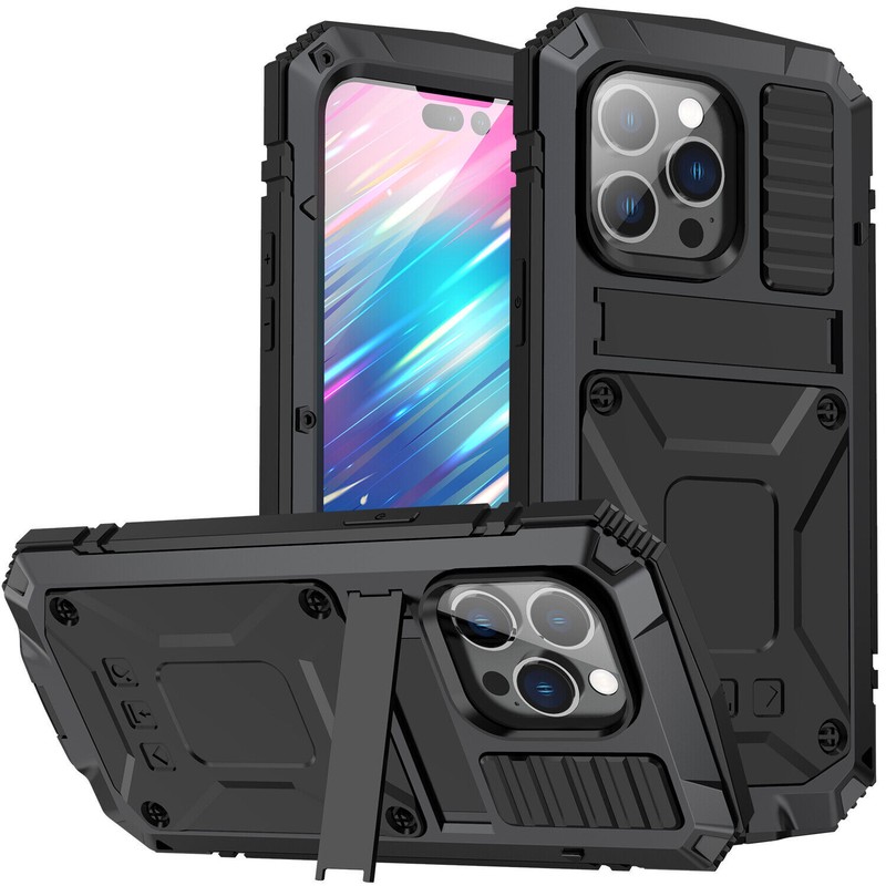 For iPhone 16 15 Pro Max 14 13 12 11 MAX Shockproof Aluminum Gorilla Glass Case gallery