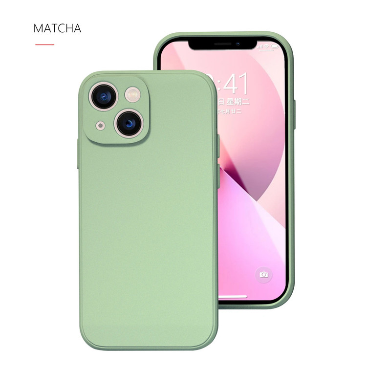 For iPhone 15 14 13 12 11 Pro Max XR Shockproof Liquid Silicone Case Phone Cover