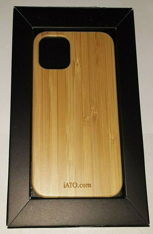 iATO WOOD BAMBOO CASE FOR IPHONE 12 mini 5.4″ EASY APPLICATION unsealed nib