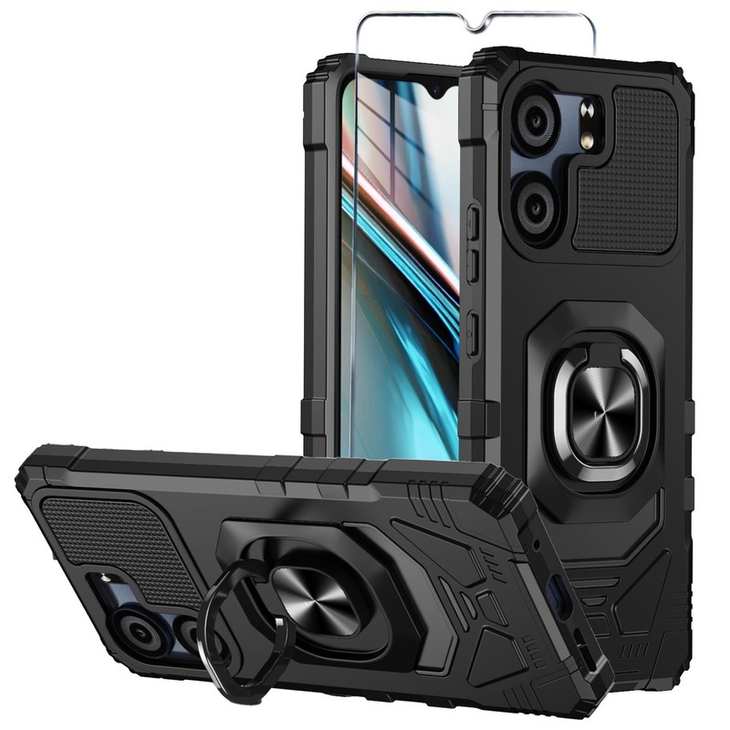Mocotto for BLU View 5 Case with Tempered Glass Screen 5, Black