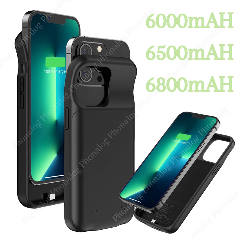 6800mAh Battery Charger Case Power Bank For iPhone 15 14 13 12 11 Charging Cover