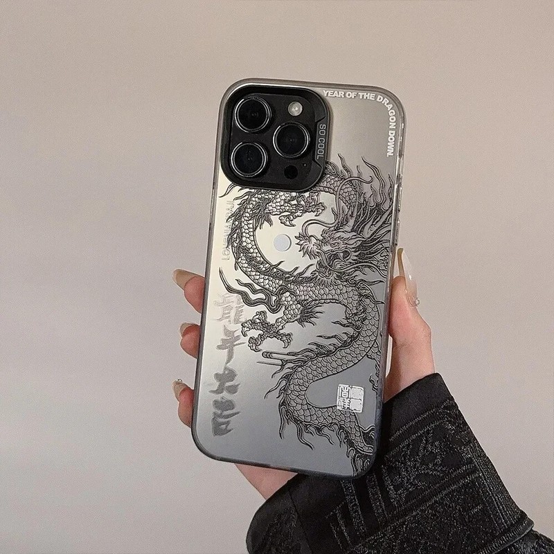 China Traditional Dragon Pattern Phone Case for Iphone 15 14 12 13 11 Pro Promax