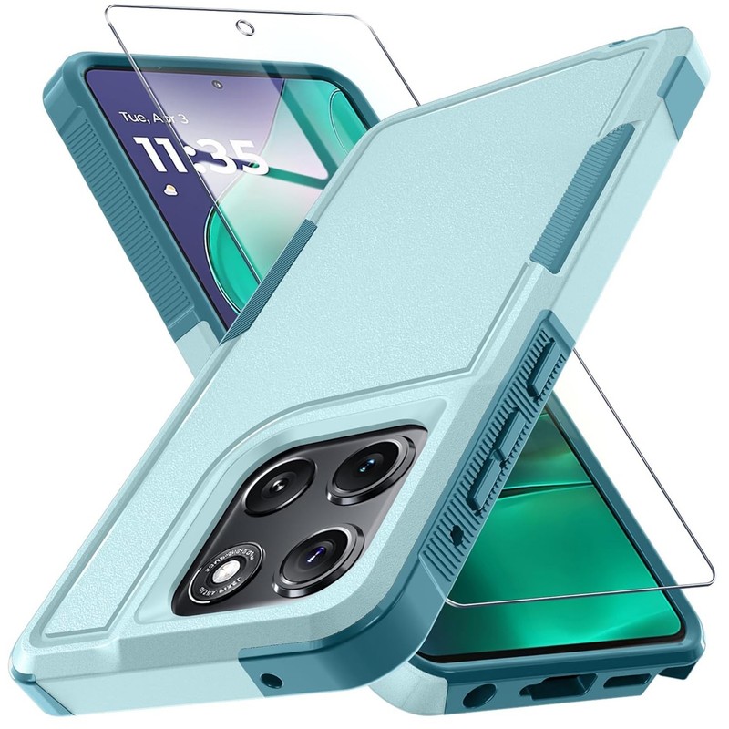 For Motorola Moto G Power 2025 Case Shockproof Phone Cover + Tempered Glass gallery