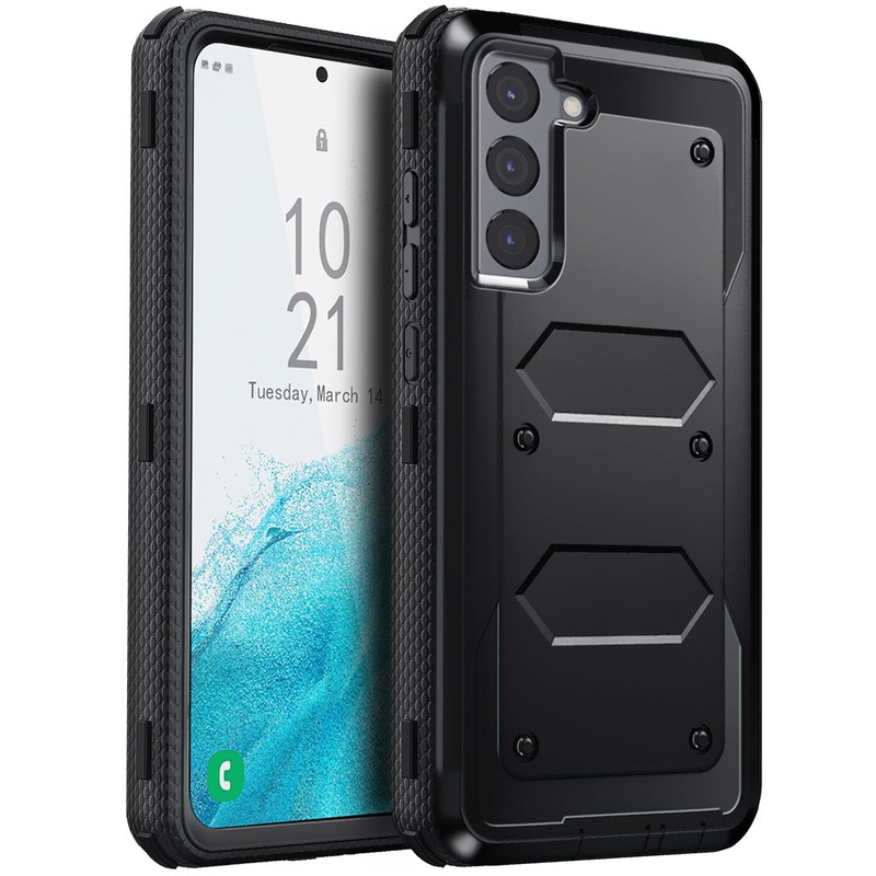 Silicone Rubber Case Dual Layer Cover For Samsung Galaxy S22 Ultra/S22 Plus 5G